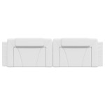vidaXL Pernă pentru tăblie pat, alb, 180 cm, piele artificială vidaXL Pernă pentru tăblie pat, alb, 180 cm, piele artificială