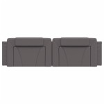 vidaXL Pernă pentru tăblie pat, Viana, gri, 180 cm, piele artificială