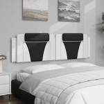 vidaXL Pernă pentru tăblie pat, alb și negru, 180cm, piele artificială vidaXL Pernă pentru tăblie pat, alb și negru, 180cm, piele artificială
