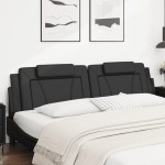 vidaXL Pernă pentru tăblie pat, Viana, negru, 200 cm, piele artificială