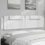 vidaXL Pernă pentru tăblie pat, alb, 200 cm, piele artificială vidaXL Pernă pentru tăblie pat, alb, 200 cm, piele artificială