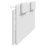 vidaXL Pernă pentru tăblie pat, alb, 200 cm, piele artificială vidaXL Pernă pentru tăblie pat, alb, 200 cm, piele artificială