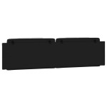 vidaXL Pernă pentru tăblie pat, Viana, negru și alb, 200cm, piele artificială