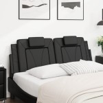 vidaXL Pernă pentru tăblie pat, Viana, negru, 152 cm, piele artificială