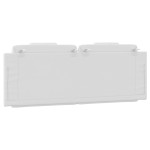 vidaXL Pernă pentru tăblie pat, Viana, alb, 152 cm, piele artificială