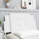 vidaXL Pernă pentru tăblie pat, alb, 80 cm, piele artificială