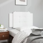 vidaXL Pernă pentru tăblie pat, alb, 80 cm, piele artificială