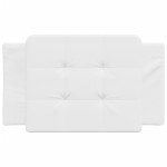 vidaXL Pernă pentru tăblie pat, alb, 80 cm, piele artificială