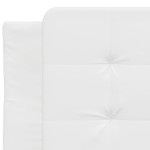 vidaXL Pernă pentru tăblie pat, alb, 80 cm, piele artificială