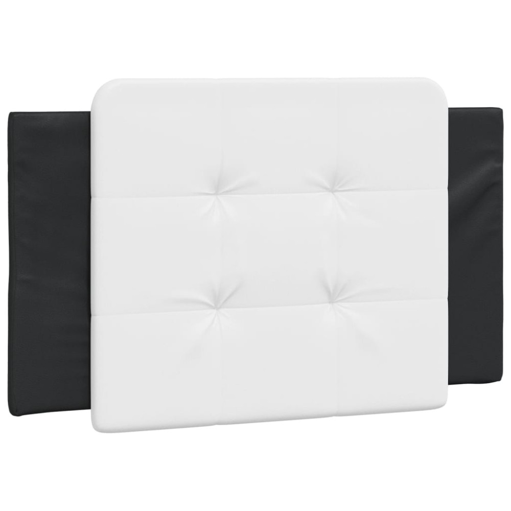 vidaXL Pernă pentru tăblie pat, alb și negru, 80 cm, piele artificială