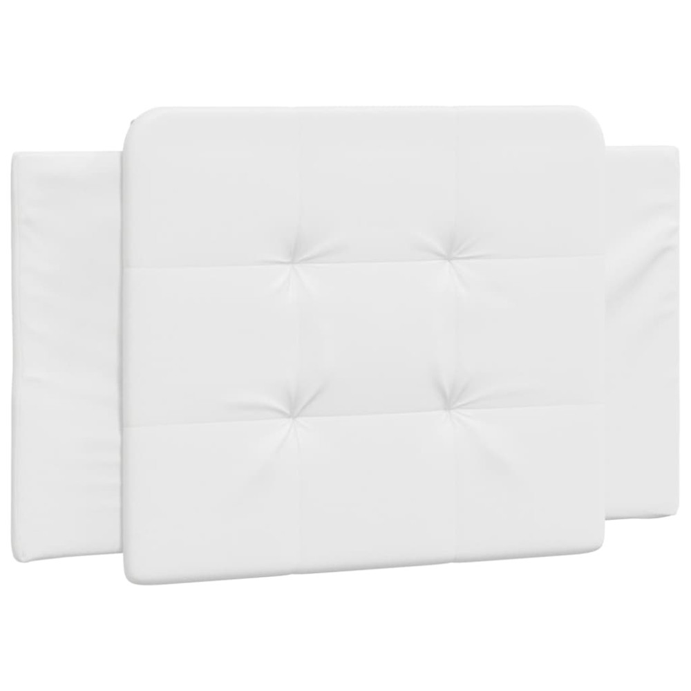 vidaXL Pernă pentru tăblie pat, alb, 90 cm, piele artificială