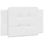 vidaXL Pernă pentru tăblie pat, alb, 90 cm, piele artificială