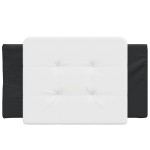 vidaXL Pernă pentru tăblie pat, alb și negru, 90 cm, piele artificială