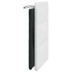 vidaXL Pernă pentru tăblie pat, alb și negru, 90 cm, piele artificială