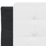 vidaXL Pernă pentru tăblie pat, alb și negru, 90 cm, piele artificială