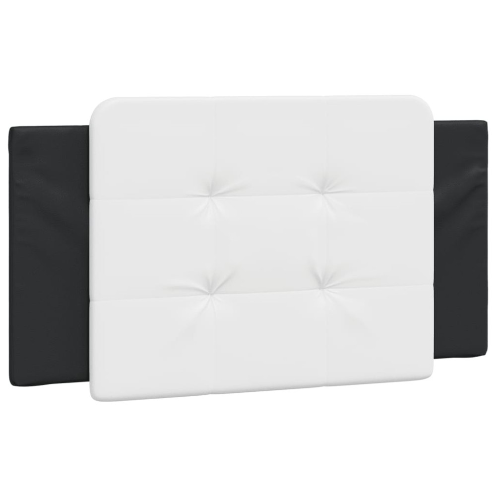 vidaXL Pernă pentru tăblie pat, alb și negru, 100cm, piele artificială