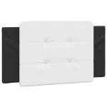 vidaXL Pernă pentru tăblie pat, alb și negru, 100cm, piele artificială