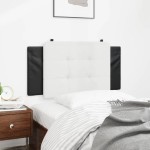 vidaXL Pernă pentru tăblie pat, alb și negru, 100cm, piele artificială