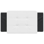 vidaXL Pernă pentru tăblie pat, alb și negru, 100cm, piele artificială