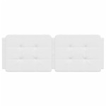 vidaXL Pernă pentru tăblie pat, alb, 120 cm, piele artificială