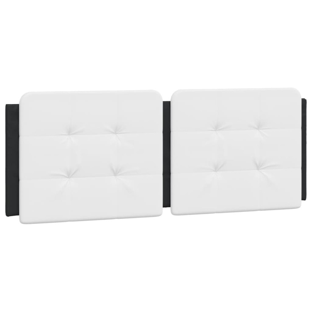 vidaXL Pernă pentru tăblie pat, alb și negru, 120cm, piele artificială