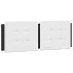 vidaXL Pernă pentru tăblie pat, alb și negru, 120cm, piele artificială