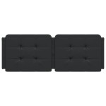 vidaXL Pernă pentru tăblie pat, Zadar, negru, 137 cm, piele artificială