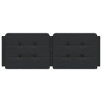 vidaXL Pernă pentru tăblie pat, Zadar, negru, 140 cm, piele artificială