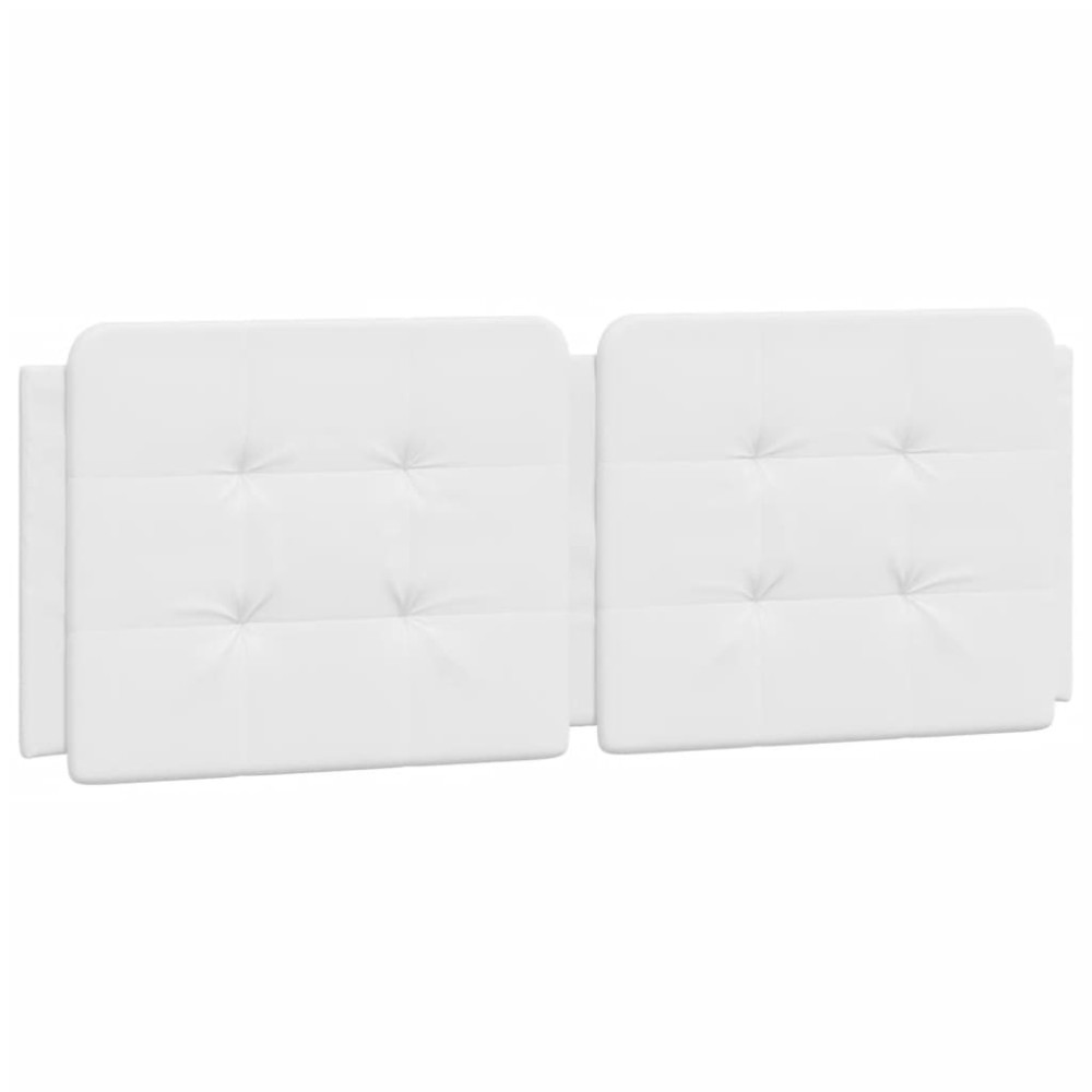 vidaXL Pernă pentru tăblie pat, alb, 140 cm, piele artificială