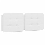 vidaXL Pernă pentru tăblie pat, alb, 140 cm, piele artificială