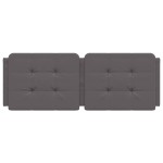 vidaXL Pernă pentru tăblie pat, Zadar, gri, 140 cm, piele artificială