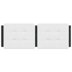 vidaXL Pernă pentru tăblie pat, alb și negru, 140cm, piele artificială