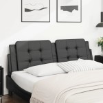 vidaXL Pernă pentru tăblie pat, Zadar, negru, 160 cm, piele artificială