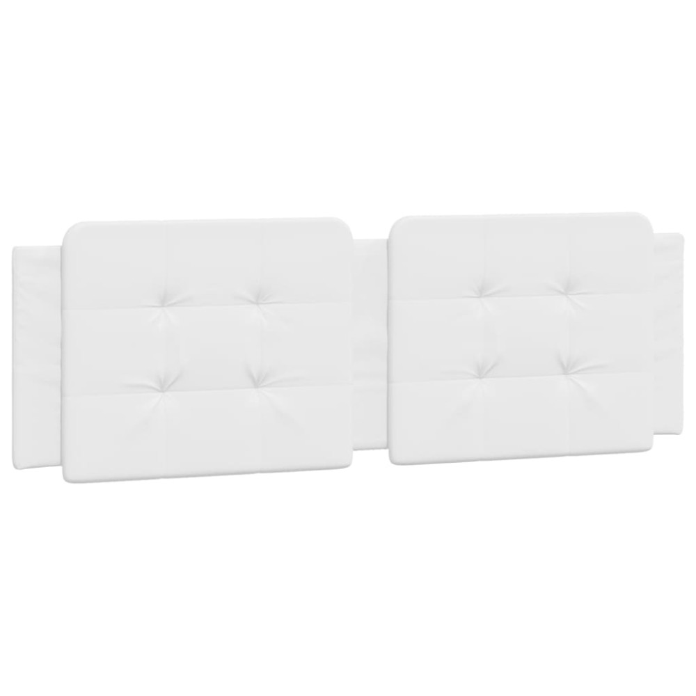 vidaXL Pernă pentru tăblie pat, alb, 160 cm, piele artificială