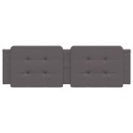 vidaXL Pernă pentru tăblie pat, Zadar, gri, 160 cm, piele artificială