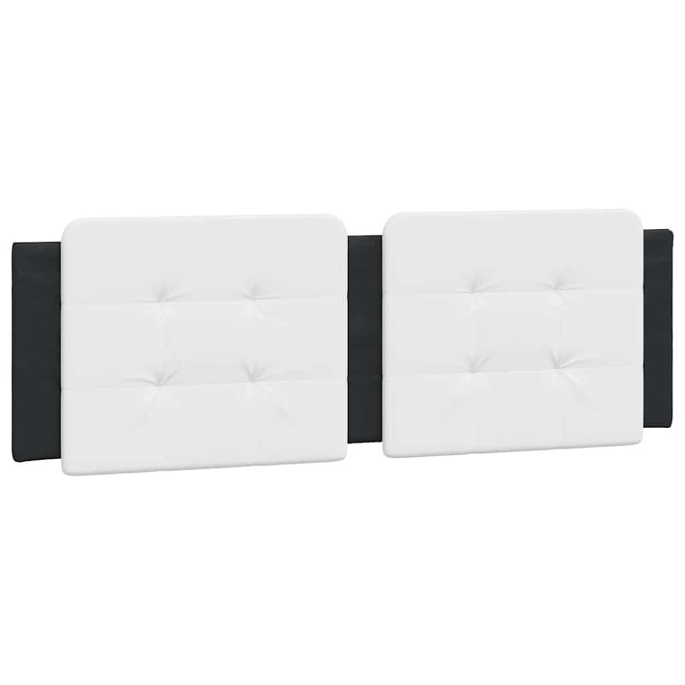 vidaXL Pernă pentru tăblie pat, alb și negru, 160cm, piele artificială
