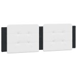 vidaXL Pernă pentru tăblie pat, alb și negru, 160cm, piele artificială vidaXL Pernă pentru tăblie pat, alb și negru, 160cm, piele artificială