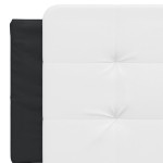 vidaXL Pernă pentru tăblie pat, alb și negru, 160cm, piele artificială vidaXL Pernă pentru tăblie pat, alb și negru, 160cm, piele artificială