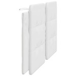 vidaXL Pernă pentru tăblie pat, alb, 180 cm, piele artificială