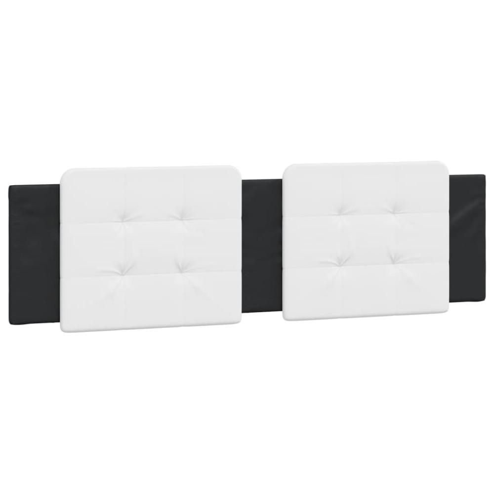 vidaXL Pernă pentru tăblie pat, alb și negru, 180cm, piele artificială