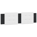 vidaXL Pernă pentru tăblie pat, alb și negru, 180cm, piele artificială vidaXL Pernă pentru tăblie pat, alb și negru, 180cm, piele artificială
