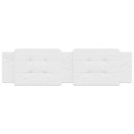 vidaXL Pernă pentru tăblie pat, Zadar, alb, 183 cm, piele artificială