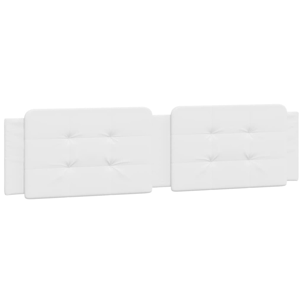 vidaXL Pernă pentru tăblie pat, alb, 200 cm, piele artificială
