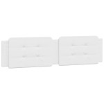 vidaXL Pernă pentru tăblie pat, alb, 200 cm, piele artificială