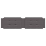 vidaXL Pernă pentru tăblie pat, Zadar, gri, 200 cm, piele artificială