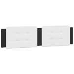 vidaXL Pernă pentru tăblie pat, alb și negru, 200cm, piele artificială vidaXL Pernă pentru tăblie pat, alb și negru, 200cm, piele artificială