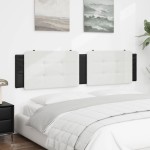 vidaXL Pernă pentru tăblie pat, alb și negru, 200cm, piele artificială vidaXL Pernă pentru tăblie pat, alb și negru, 200cm, piele artificială