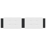 vidaXL Pernă pentru tăblie pat, alb și negru, 200cm, piele artificială vidaXL Pernă pentru tăblie pat, alb și negru, 200cm, piele artificială