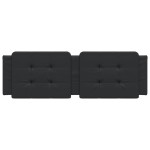 vidaXL Pernă pentru tăblie pat, Zadar, negru, 152 cm, piele artificială