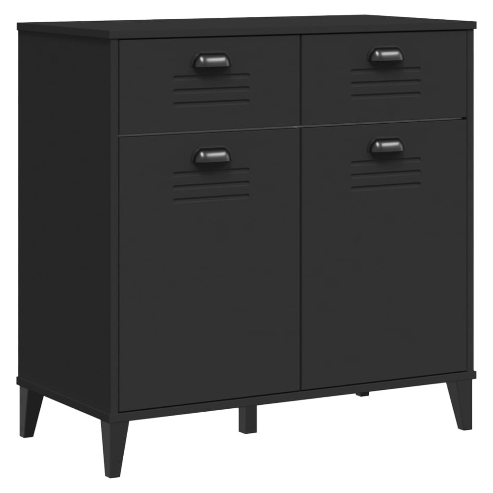 vidaXL Dulap „VIKEN”, negru, 80x40x80 cm, lemn prelucrat